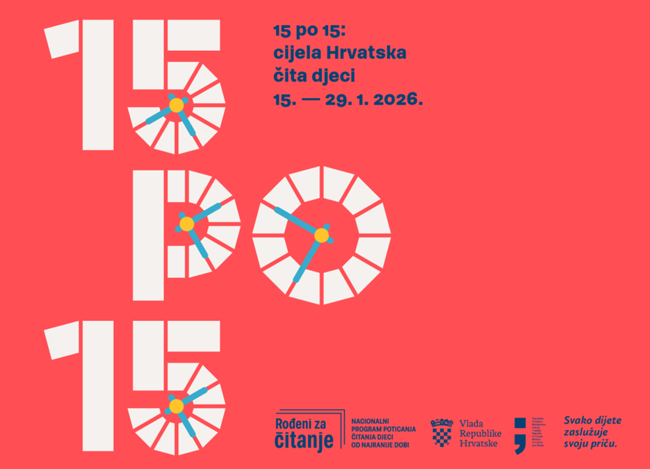 Pridružite se izazovu 15 po 15: cijela Hrvatska čita djeci!